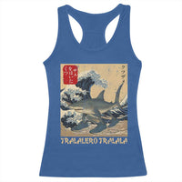 Funny Italian Brainrot Tralalero Tralala Shark Racerback Tank Top Japanese Art Gen Z Meme