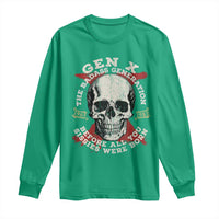 Funny Gen X Long Sleeve Shirt The Badass Generation Before All You Sissies Were Vintage Skull