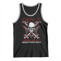 Funny X Generation Tank Top The Badass Generation Before All You Sissies Were Born Skull