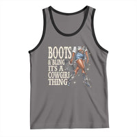 Funny African American Cowgirl Tank Top Boots And Bling It's A Cowgirl Thing