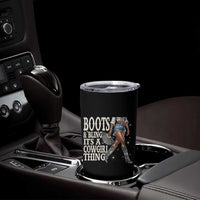 Funny African American Cowgirl Tumbler Cup Boots And Bling It's A Cowgirl Thing