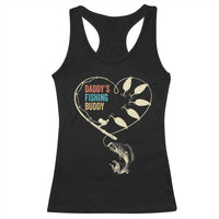 Funny Daddy's Fishing Buddy Racerback Tank Top Fisherman Dad Son Daughter