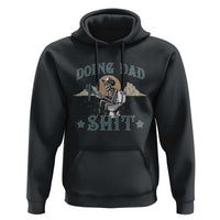 Funny Western Father Doing Dad Shit Hoodie Cowboy Skeleton Toilet Dad Jokes Father's Day