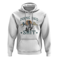 Funny Western Father Doing Dad Shit Hoodie Cowboy Skeleton Toilet Dad Jokes Father's Day