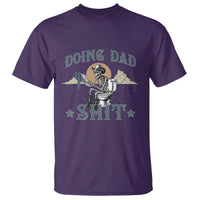 Funny Western Father Doing Dad Shit T Shirt Cowboy Skeleton Toilet Dad Jokes Father's Day