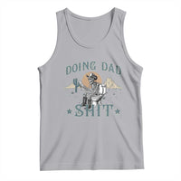 Funny Western Father Doing Dad Shit Tank Top Cowboy Skeleton Toilet Dad Jokes Father's Day