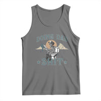 Funny Western Father Doing Dad Shit Tank Top Cowboy Skeleton Toilet Dad Jokes Father's Day