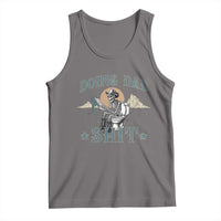 Funny Western Father Doing Dad Shit Tank Top Cowboy Skeleton Toilet Dad Jokes Father's Day