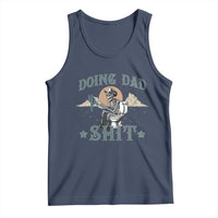 Funny Western Father Doing Dad Shit Tank Top Cowboy Skeleton Toilet Dad Jokes Father's Day