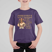 Funny African American Cowgirl T Shirt For Kid Cowgirls Just Wanna Have Fun Western