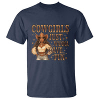 Funny African American Cowgirl T Shirt Cowgirls Just Wanna Have Fun Western