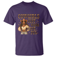 Funny African American Cowgirl T Shirt Cowgirls Just Wanna Have Fun Western