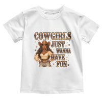 Funny African American Cowgirl Toddler T Shirt Cowgirls Just Wanna Have Fun Western