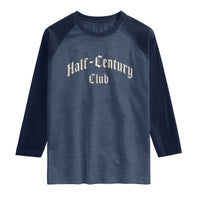 50th Birthday Raglan Shirt Half Century Club Gothic 50 Years Old Bday