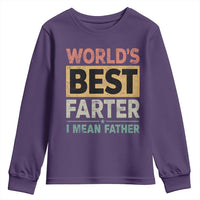 Worlds Best Farter I Mean Father Youth Sweatshirt Funny Farted Dad Father's Day