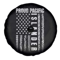 Proud Pacific Islander Spare Tire Cover AAPI Heritage Month Polynesian Tribal American Flag