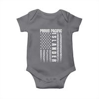 Proud Pacific Islander Baby Onesie AAPI Heritage Month Polynesian Tribal American Flag