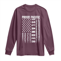 Proud Pacific Islander Long Sleeve Shirt AAPI Heritage Month Polynesian Tribal American Flag