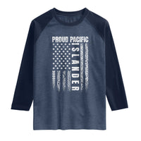 Proud Pacific Islander Raglan Shirt AAPI Heritage Month Polynesian Tribal American Flag