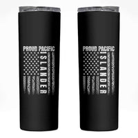 Proud Pacific Islander Skinny Tumbler AAPI Heritage Month Polynesian Tribal American Flag