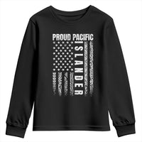 Proud Pacific Islander Youth Sweatshirt AAPI Heritage Month Polynesian Tribal American Flag