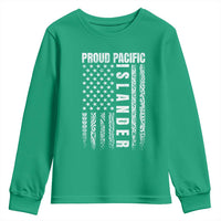 Proud Pacific Islander Youth Sweatshirt AAPI Heritage Month Polynesian Tribal American Flag