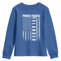Proud Pacific Islander Youth Sweatshirt AAPI Heritage Month Polynesian Tribal American Flag