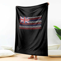 Hawaiian Tribal Flag State of Hawaii Throw Blanket