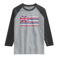 Hawaiian Tribal Flag State of Hawaii Raglan Shirt