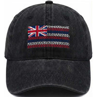 Hawaiian Tribal Flag State of Hawaii Washed Cotton Baseball Cap