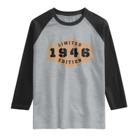 80th Birthday Raglan Shirt 1946 Limited Edition Gifts For Turning 80