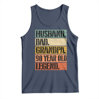 Husband Dad Grandpa 90 Year Old Legend Tank Top Funny 90th Birthday Fathers Day