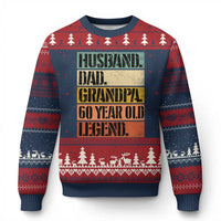 Husband Dad Grandpa 60 Year Old Legend Ugly Christmas Sweater Funny 60th Birthday Fathers Day