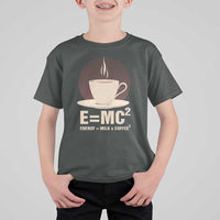 Funny Science T Shirt For Kid E=MC2 Energy Milk Coffee Formula - Wonder Print Shop