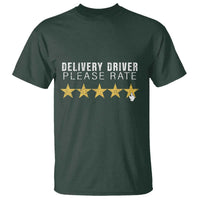 Delivery Driver T Shirt Please Rate Five Star Food Dash Dash Grub Grocery Deliveries Rating App - Wonder Print Shop