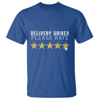 Delivery Driver T Shirt Please Rate Five Star Food Dash Dash Grub Grocery Deliveries Rating App - Wonder Print Shop