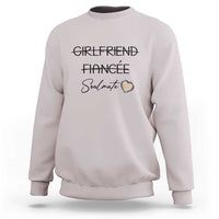 Funny Bride Sweatshirt Girlfriend Fiance Soulmate Engagement Honeymoon Vacation Diamond Ring - Wonder Print Shop