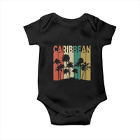 Funny Caribbean Vintage Palm Tree Sunset Summer Beach Vacation Baby Onesie