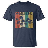 Funny Caribbean Vintage Palm Tree Sunset Summer Beach Vacation T Shirt