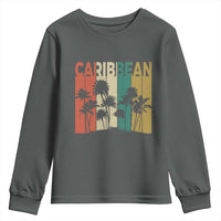 Funny Caribbean Vintage Palm Tree Sunset Summer Beach Vacation Youth Sweatshirt