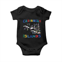 Caribbean Islands Baby Onesie Caribbean Sea Tour Map Flag - Wonder Print Shop