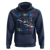 Caribbean Islands Hoodie Caribbean Sea Tour Map Flag - Wonder Print Shop