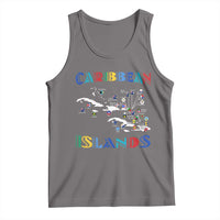 Caribbean Islands Tank Top Caribbean Sea Tour Map Flag - Wonder Print Shop