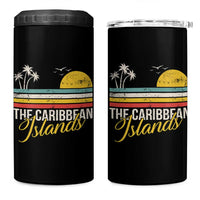 The Caribbean Islands 4 in 1 Can Cooler Tumbler Retro Vacation Beach Caribbean Sea Tour - Wonder Print Shop