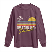 The Caribbean Islands Long Sleeve Shirt Retro Vacation Beach Caribbean Sea Tour - Wonder Print Shop