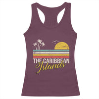 The Caribbean Islands Racerback Tank Top Retro Vacation Beach Caribbean Sea Tour - Wonder Print Shop