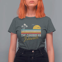 The Caribbean Islands T Shirt For Women Retro Vacation Beach Caribbean Sea Tour - Wonder Print Shop