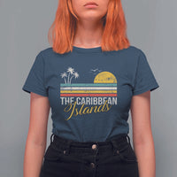 The Caribbean Islands T Shirt For Women Retro Vacation Beach Caribbean Sea Tour - Wonder Print Shop