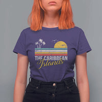 The Caribbean Islands T Shirt For Women Retro Vacation Beach Caribbean Sea Tour - Wonder Print Shop