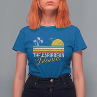 The Caribbean Islands T Shirt For Women Retro Vacation Beach Caribbean Sea Tour - Wonder Print Shop